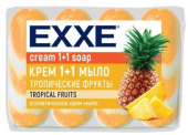 ЕХХЕ крем-мыло 1+1 тропические фрукты (полосатое) 4 шт по 75гр