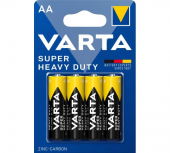 VARTA (НАБОР 4шт) SUPER LIFE батарейки АА R6 солевые. блистер