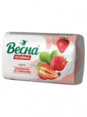 Весна крем-мыло Ассорти земляника со сливками 90г
