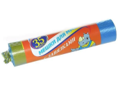 Мульти-пласт Мешки для мусора с завязками, 15шт (35л), рулон