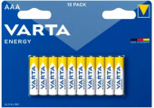 VARTA (НАБОР 10шт) ENERGY батарейки ААА LR03 алкалин. блистер