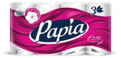 Туалетная бумага Papia «Белая», 3 слоя, 8 шт.