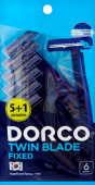 Dorco TD-708 Станки для бритья одноразовые, с 2 лезвиями, 5+1шт