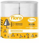 Полотенце бумажное FLORA 2 сл.,12,5м., 2 рулона