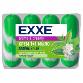 ЕХХЕ крем-мыло 1+1 зеленый чай (полосатое) 4 шт по 75гр