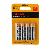 KODAK (НАБОР 4шт) XTRALIFE батарейки AA LR6 алкалин. блистер