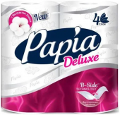 Туалетная бумага Papia Deluxe «Белая», 4 слоя, 4 шт.