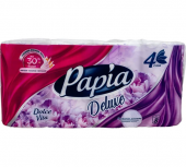 Туалетная бумага Papia Deluxe «Dolce Vita», 4 слоя, 8 шт.