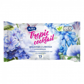 Aura tropic cocktail освежающие влажные салфетки 15 шт в ассортименте