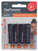 Батарейки GoPower R6 (AA) 4шт, блистер
