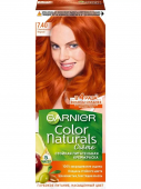 Garnier стойкая питательная крем краска для волос color naturals оттенок 7.40 пленительный медный