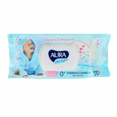 Aura ultra comfort влажные салфетки для детей с алоэ и витамином е 120 шт с крышкой