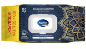 Aura PREMIUM влажные салфетки Парфюм пион и мускус 150 шт с крышкой