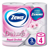 Zemma туалетная бумага deluxe 3 х слойная Роскошная орхидея 4 шт