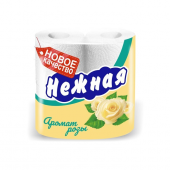 Туалетная бумага НЕЖНАЯ 2-х слойная, 15м. 4рул. Аромат розы