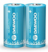 DAEWOO (НАБОР 2шт) Heavy Duty батарейка R14 C Heavy Duty 1.5V шринк