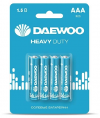 Батарейки DAEWOO Heavy Duty R03 (AAA) 4шт, блистер