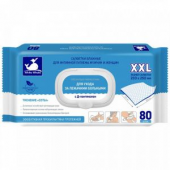 Влажные салфетки WHITE WHALE для ухода за лежачими больными XXL 80 шт