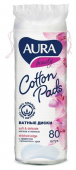 Aura ватные диски 80 шт