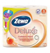 Zemma туалетная бумага deluxe 3 х слойная персик 4 шт