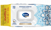 Aura PREMIUM влажные салфетки Парфюм роза и кашемир 150 шт с крышкой