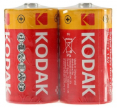 KODAK (НАБОР 2шт) EXTRA HEAVY DUTY батарейки R20 (бочка) солевые