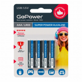 Батарейки GoPower R03 (AAA) 4шт, блистер