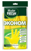 Master FRESH перчатки хозяйственные латексные с хлопком 1 пара размер L/XL желтые