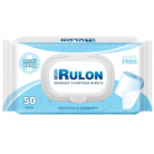 Влажная туалетная бумага Mon Rulon 50шт с пластиковым клапаном