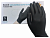 GLOVES Перчатки нитриловые текстурированные 50 пар (размер S) черные